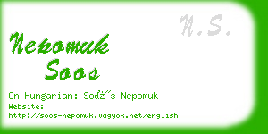 nepomuk soos business card